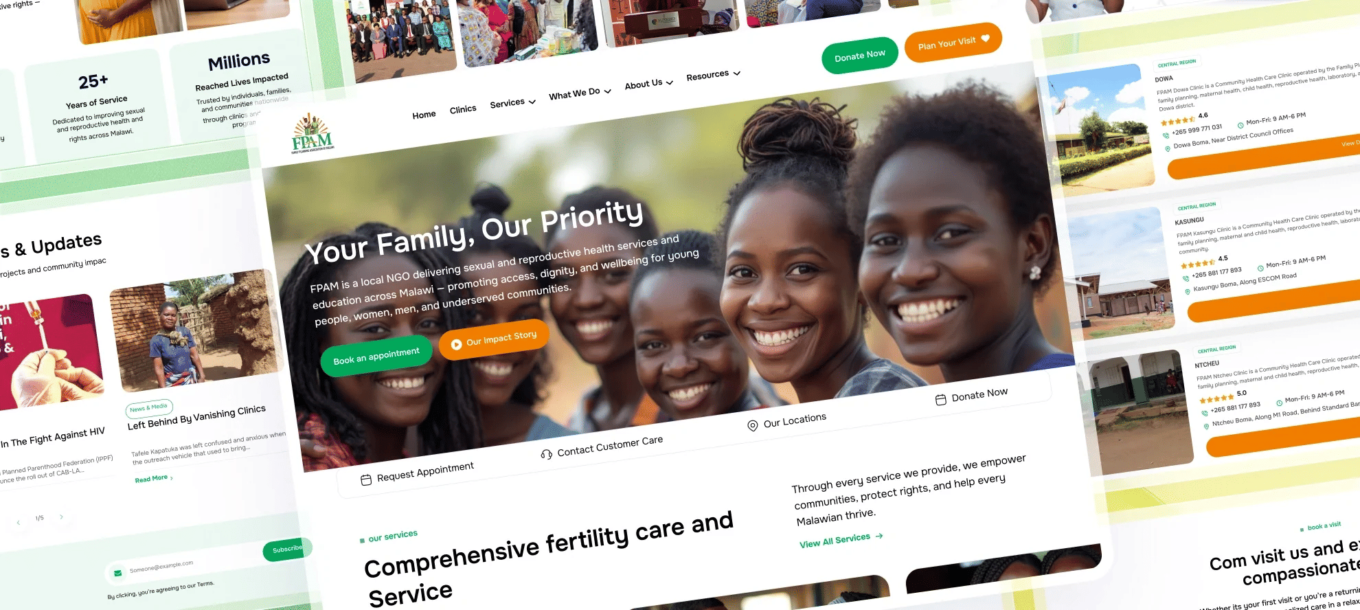 Family Planning Association of Malawi (FPAMalawi) Website Modernization Healthcare WordPress Development,healthcare website development,WordPress healthcare website