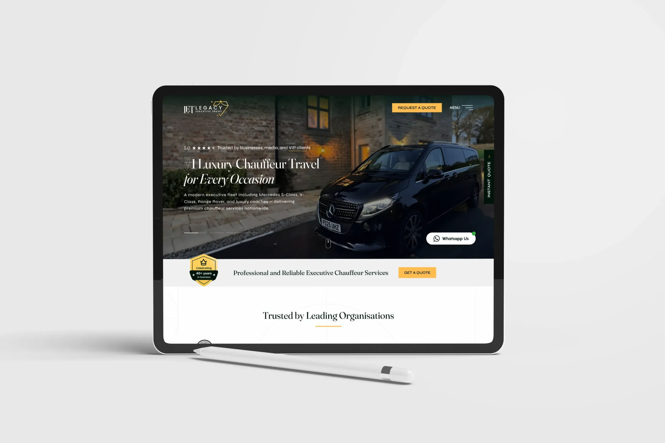 Legacy Executive Travel Website Redesign