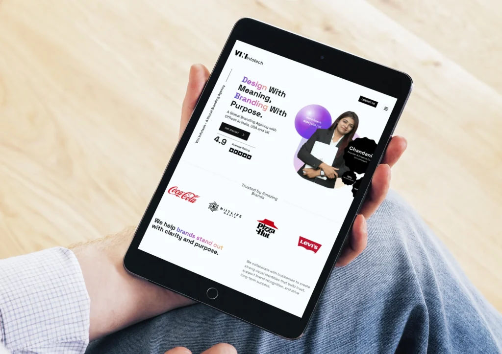 vini infotech tablet mockup