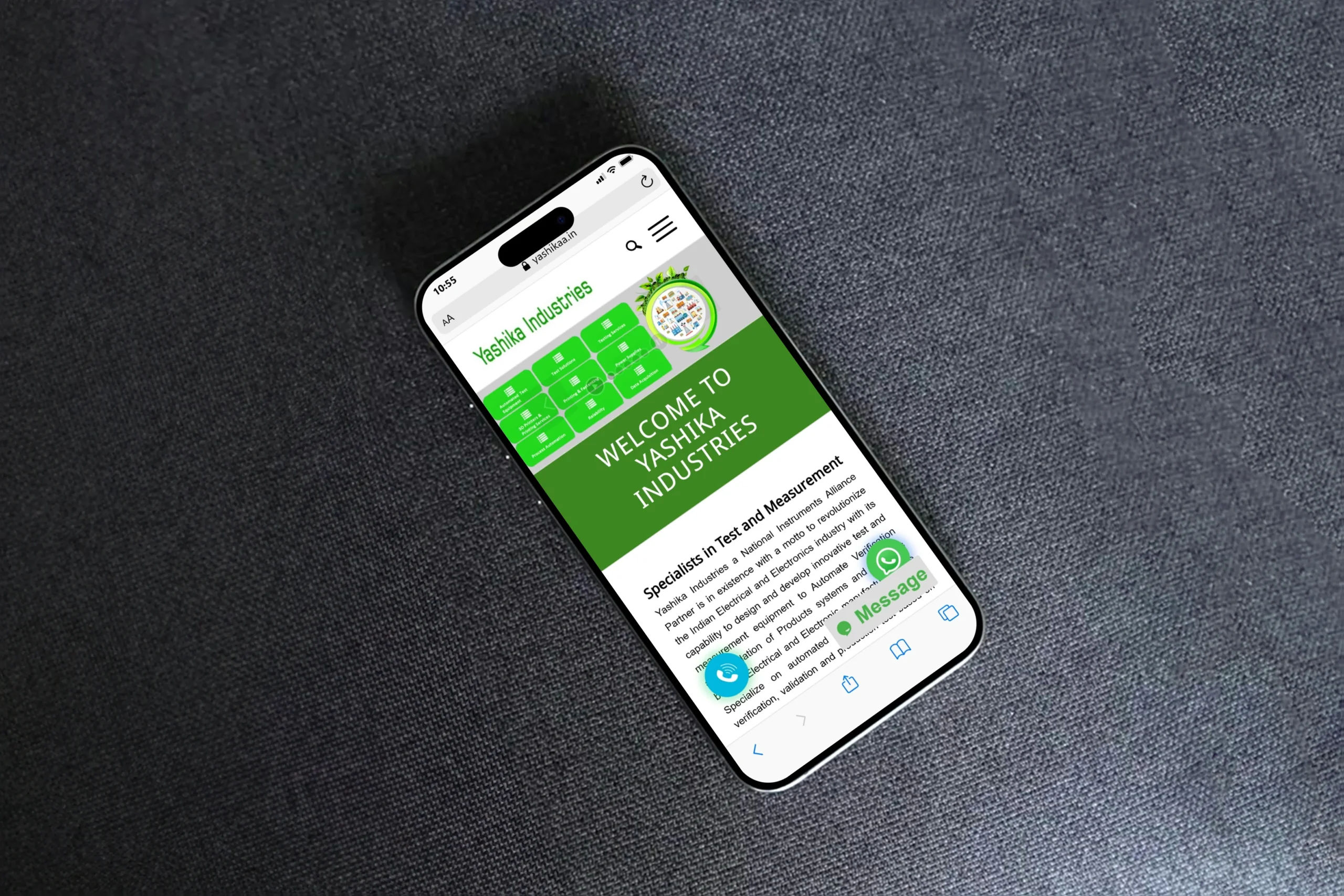 Yashika iphone mockup
