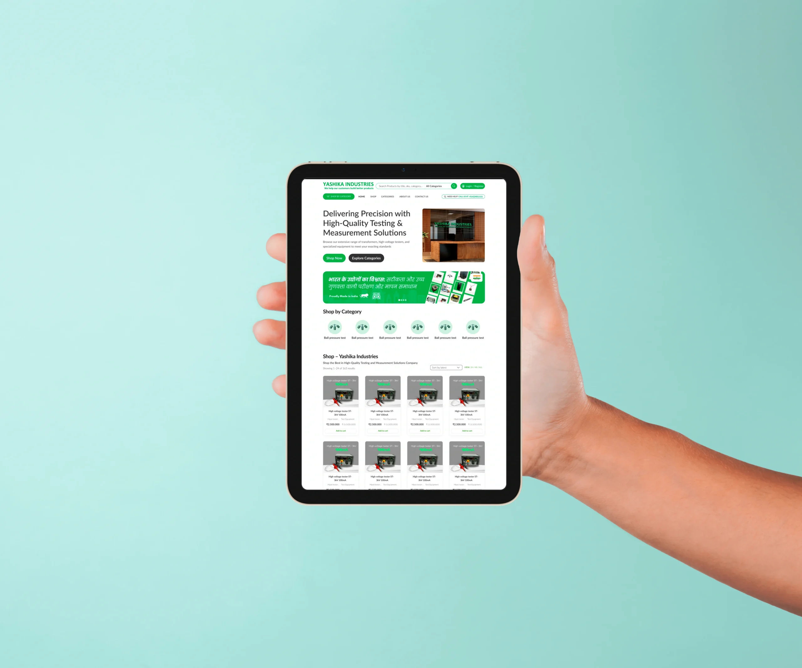 Yashika tablet mockup