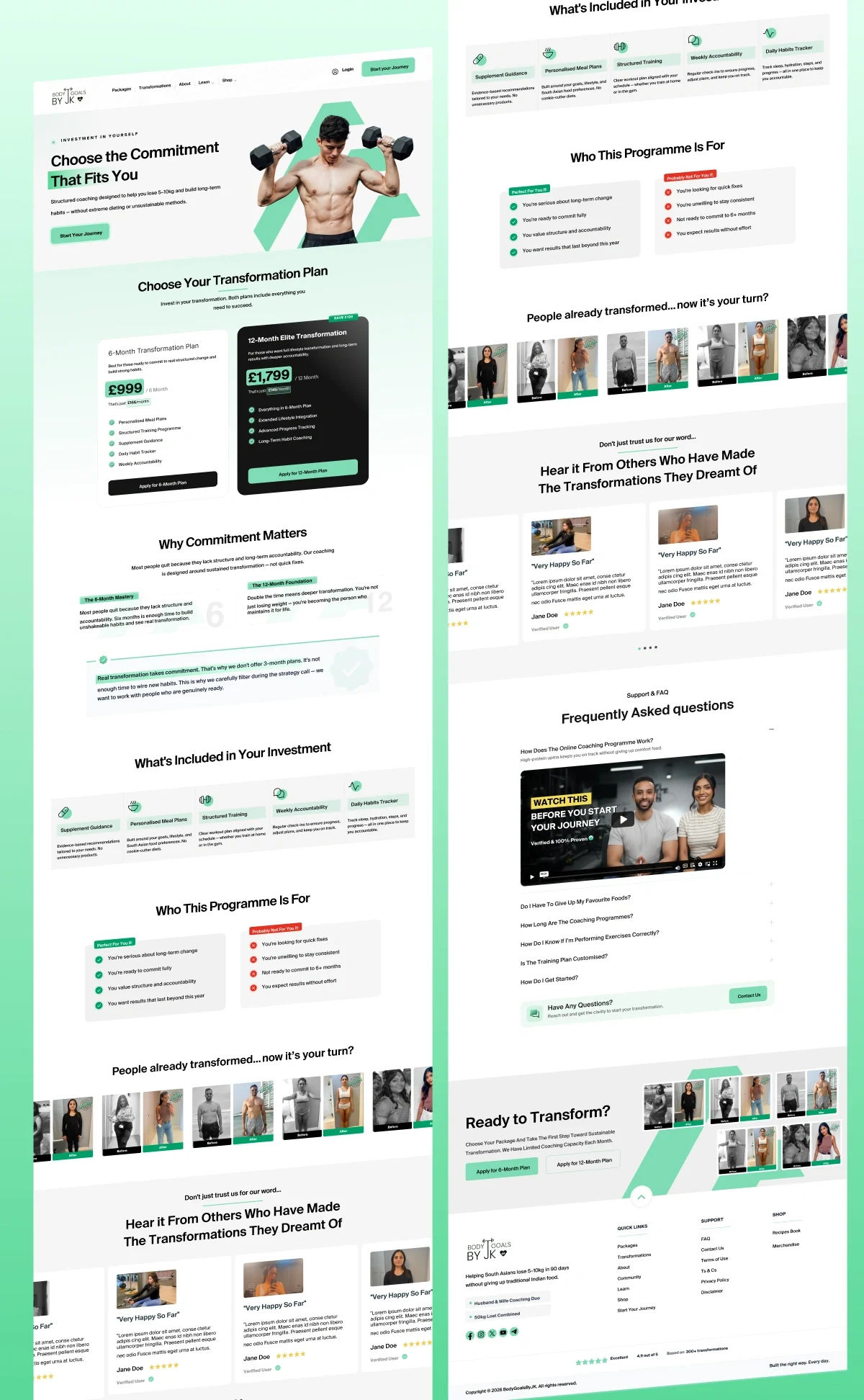 BodyGoals by JK Case Study – Fitness Website Design & Performance Optimization BodyGoals by JK