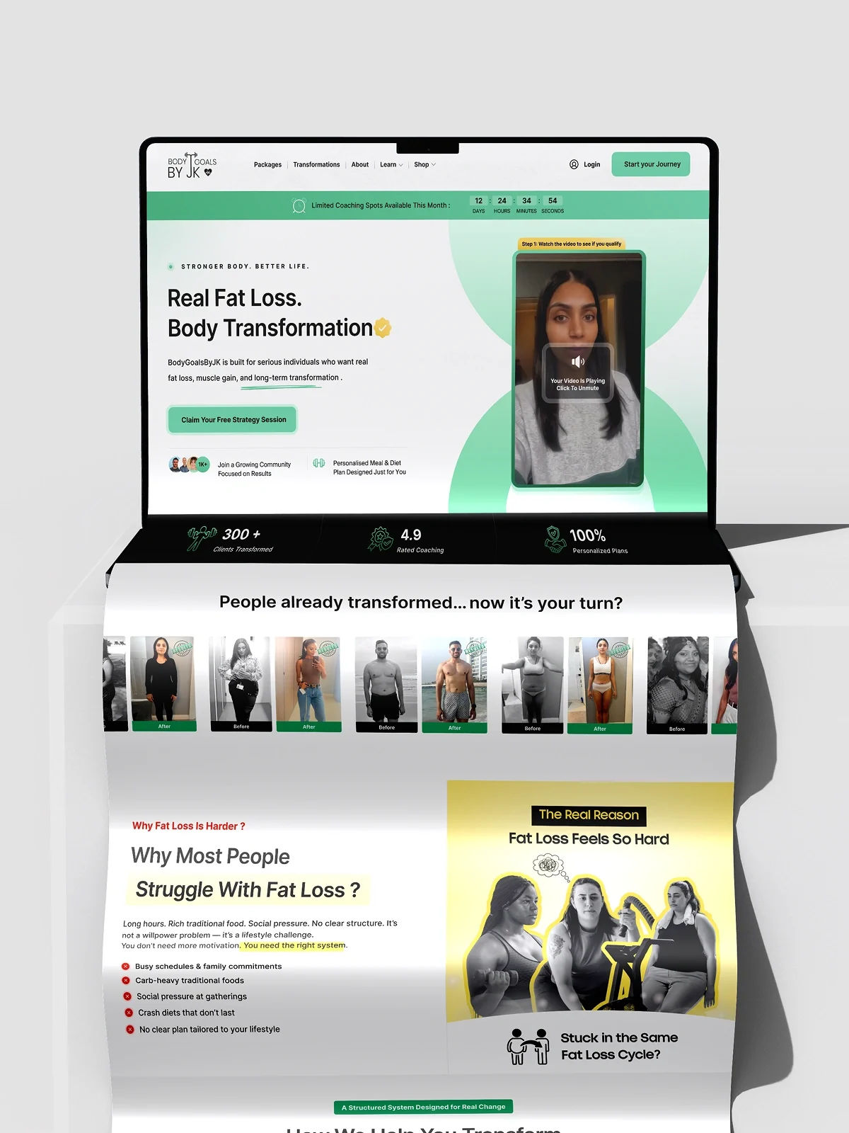 BodyGoals by JK Case Study – Fitness Website Design & Performance Optimization BodyGoals by JK