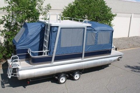 2012 Tahoe Grand Island 24 Pontoon boat with swim roof and full camper for sale