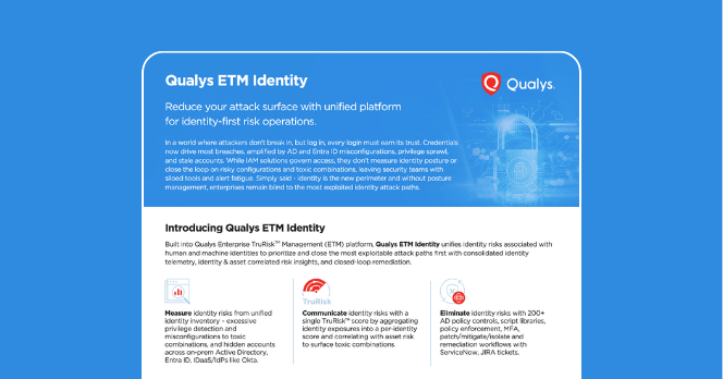 Introducing Qualys ETM Identity
