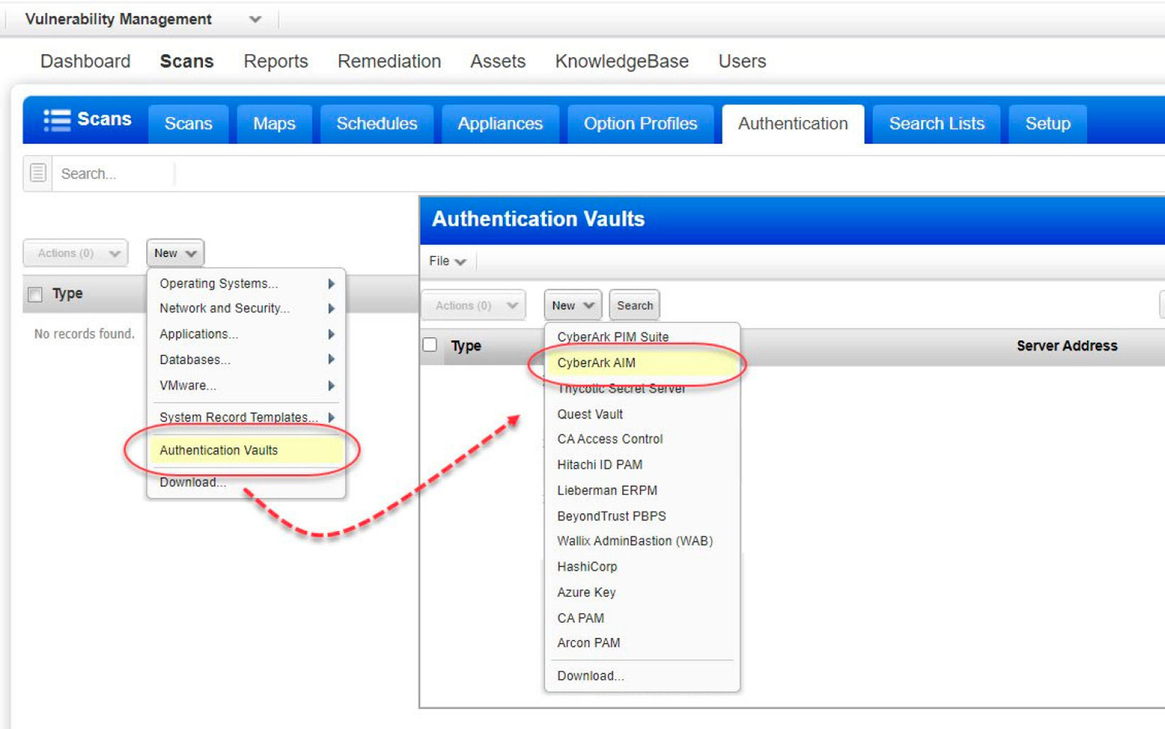 qualys-cyberark-aim-integration
