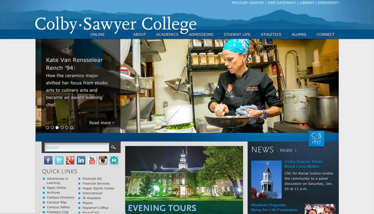 Colby-Sawyer College home page