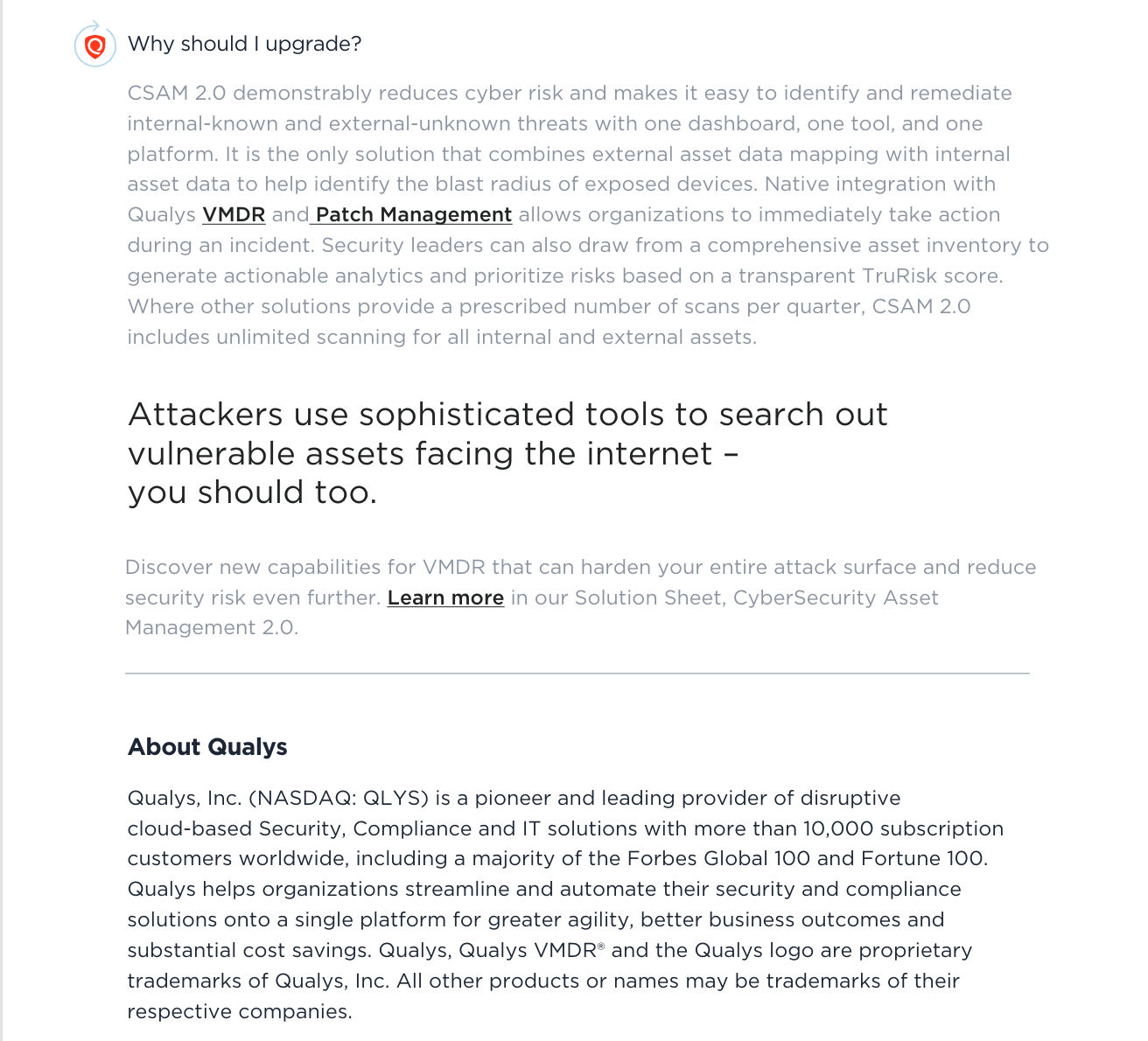 Qualys External Attack Surface Management Qualys, Inc.