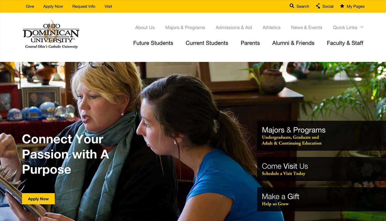 Ohio Dominican University home page