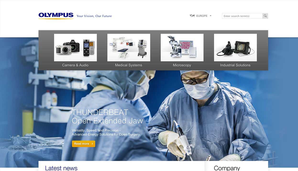 Olympus home page