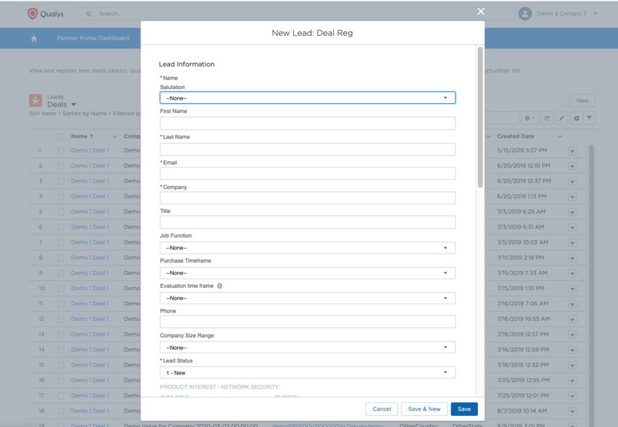 Sales- Deal Registration