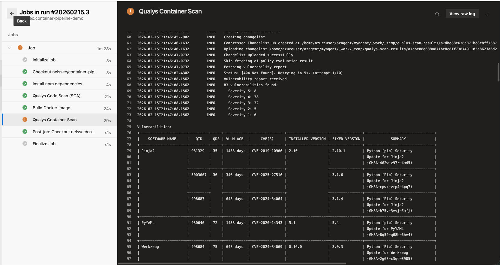 Qualys Container Scan