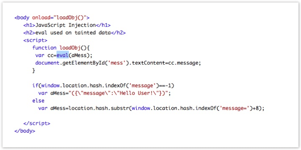 Example 3: window.location.hash and eval