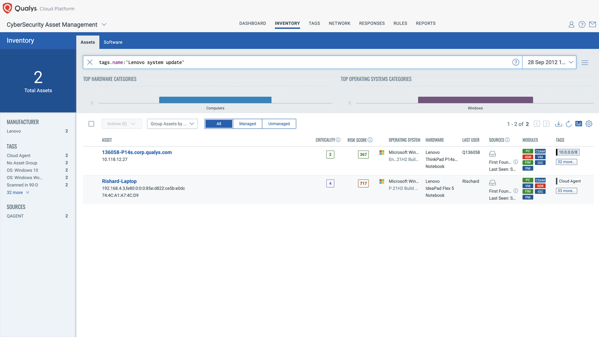 Remediate Your Vulnerable Lenovo Systems with Qualys Custom Assessment and  Remediation | Qualys Security Blog