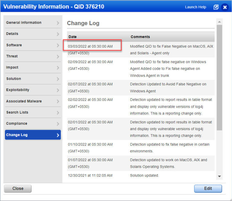 Qualys Knowledgebase QID Change Log Consolidation Qualys Notifications