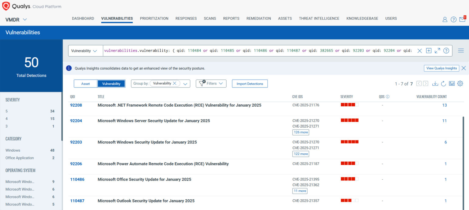 Microsoft and Adobe Patch Tuesday, January 2025 Security Update Review Qualys Security Blog