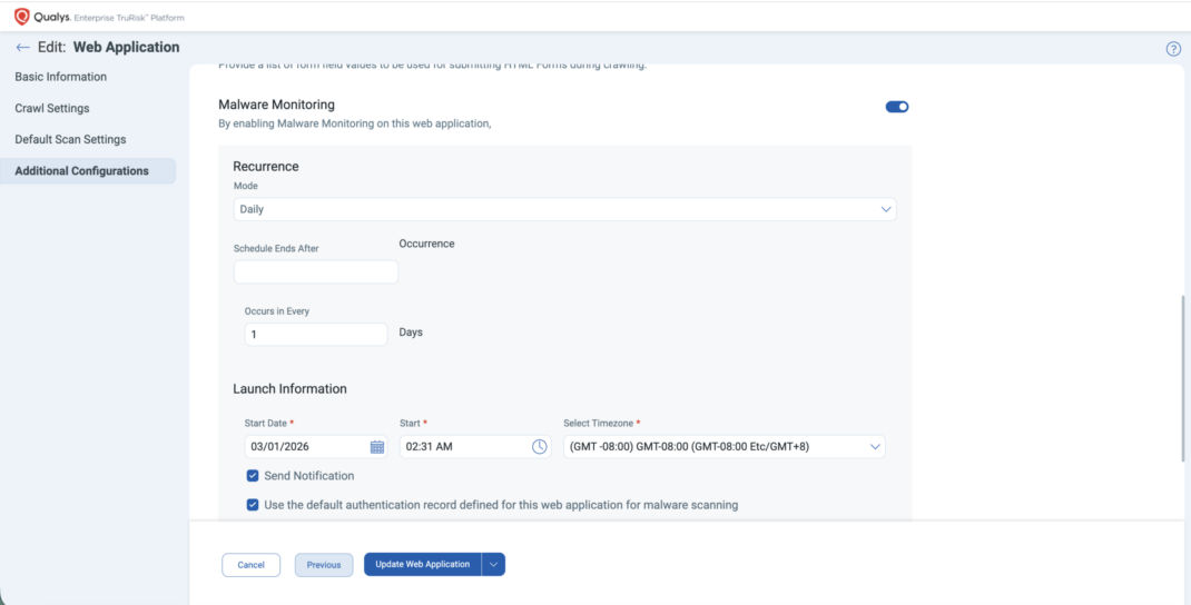 Malware Scanning Enablement