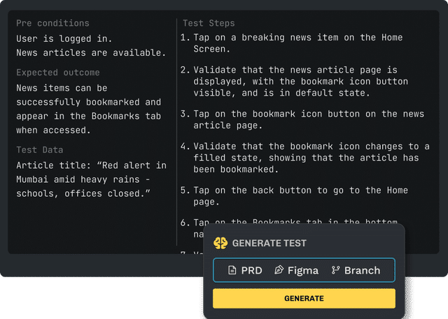AI test generation Illustration