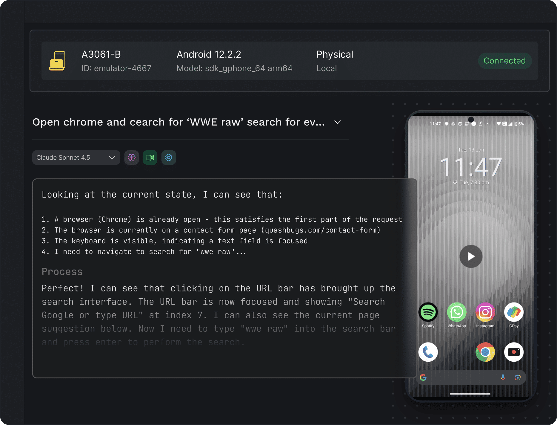 Test Execution Illustration