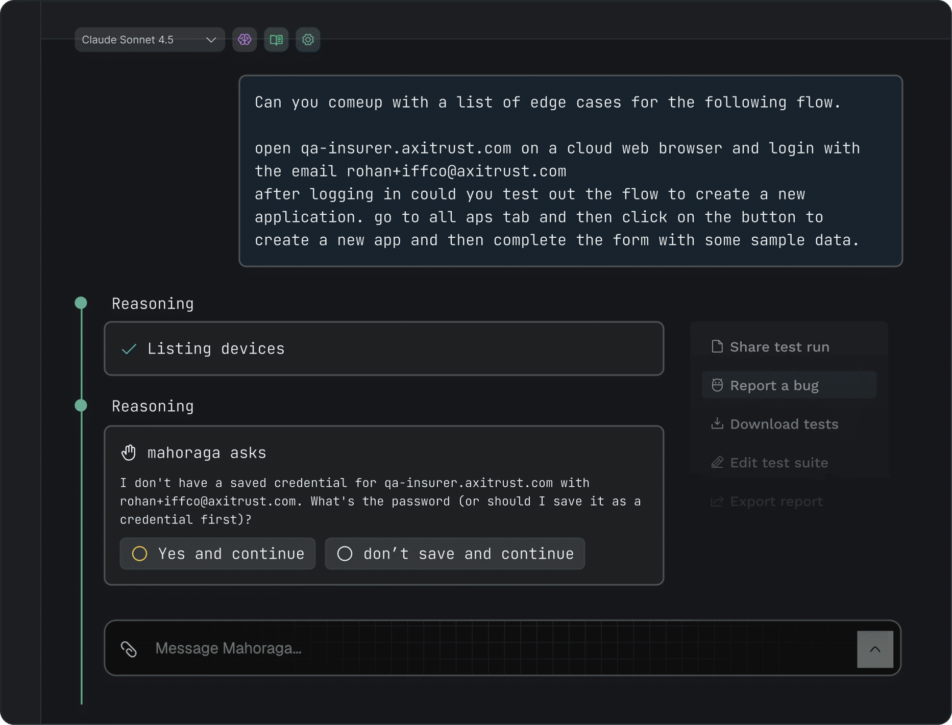 Generation interface