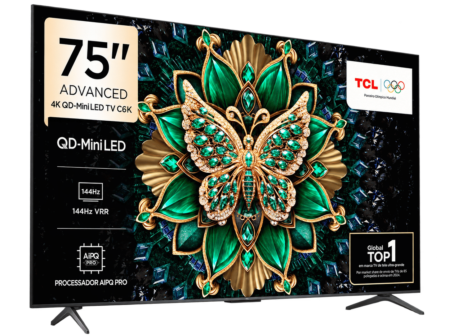 Téléviseur  Smart TCL - 75C6K  - 75 pouces  QD-Mini LED  4K HDR - Garantie 06 Mois