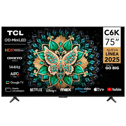 Téléviseur  Smart TCL - 75C6K  - 75 pouces  QD-Mini LED  4K HDR - Garantie 06 Mois
