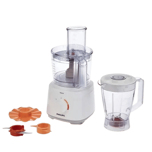 Robot Culinaire Compact 2 en 1  - PHILIPS Collection Daily – HR7320 – 700W – Carafe 1L – Blanc – 03 Mois de garantie