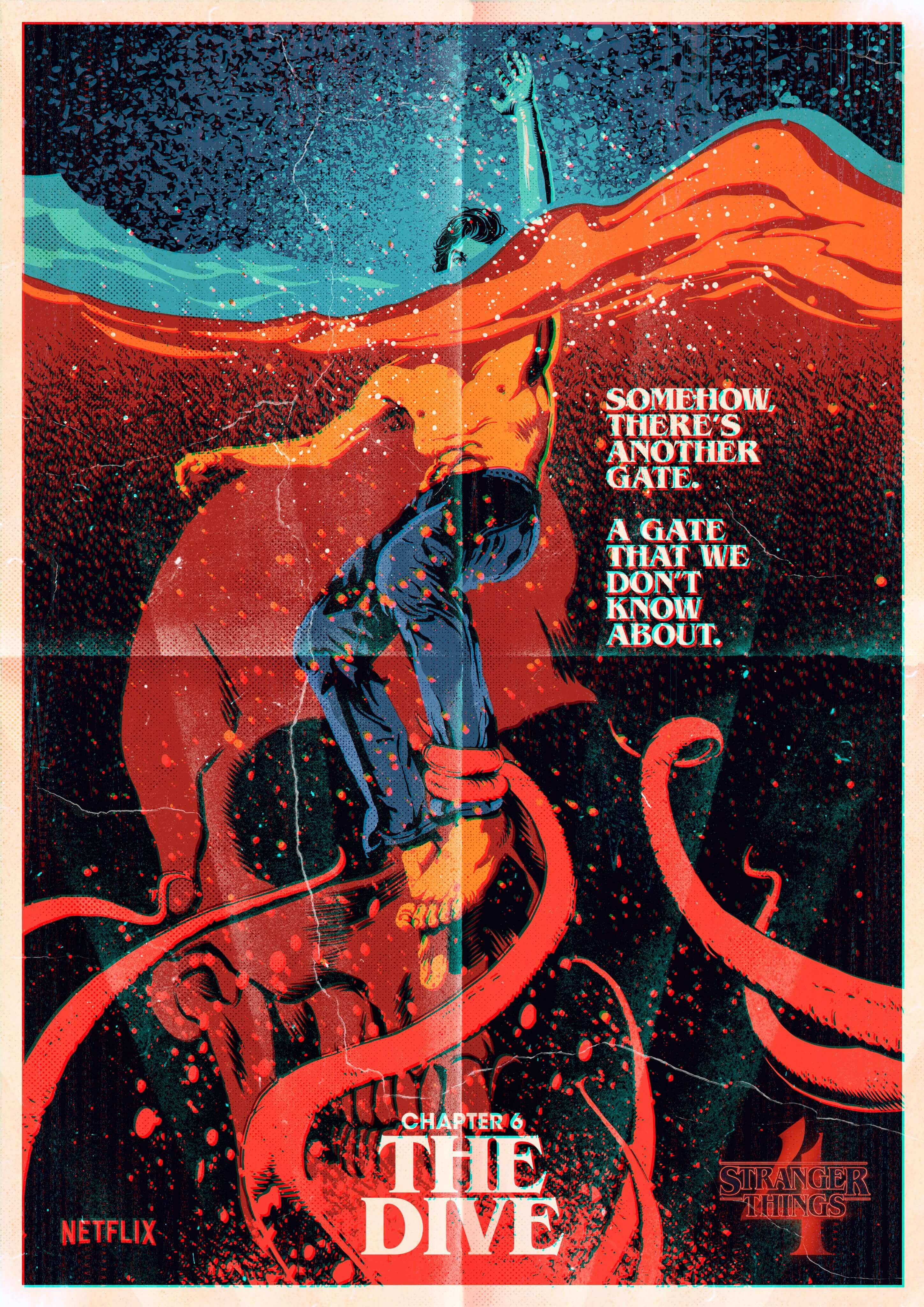 The Dive - Stranger Things 4 Poster Movie Art