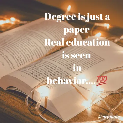 Quote by samarjeet singh - Degree is just a
раper
Real education
is seen
serie
wenrocuar
anos proxene-
asesinados, y la
nes intiltradoas en el
Ees petes de las organi-
lado de las Co Fa-
spermanecer neu
stasy los usureros
de la ona portuaria, Se ren-
efectuar una batida mortal
-in
dia
triun nada p
nny era u
in Ce
nroduc .
selder
los
behavior.... 00
s
te se
vencias. De to e,
as, de a
@myquote
Hasks
ahor
la sahan
de los mil
de s prodes
mes
Encima de
balanos, se hallab
llas el caballete
del Don era una
nds el Don se asió del
de desplomarse, pe-
dijo.
 - Made using Quotes Creator App, Post Maker App