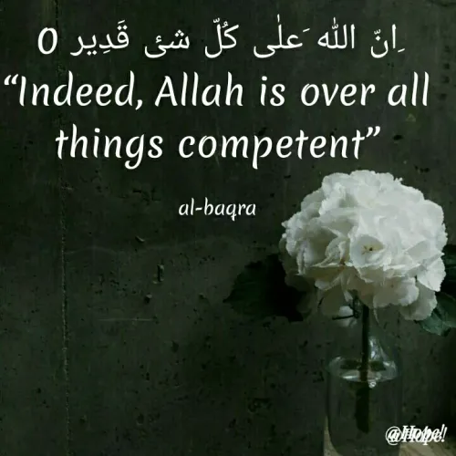 Quote by Sawaira rehman Sawaira - ان ال له على كل شى قَدِير 0
"Indeed, Allah is over all
things competent"
al-baqra
@iopel
 - Made using Quotes Creator App, Post Maker App