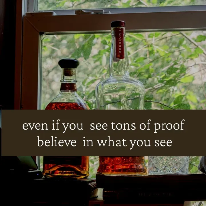 Quote by Gulshida Bano - even if you  see tons of proof 
believe  in what you see - Made using Quotes Creator App, Post Maker App