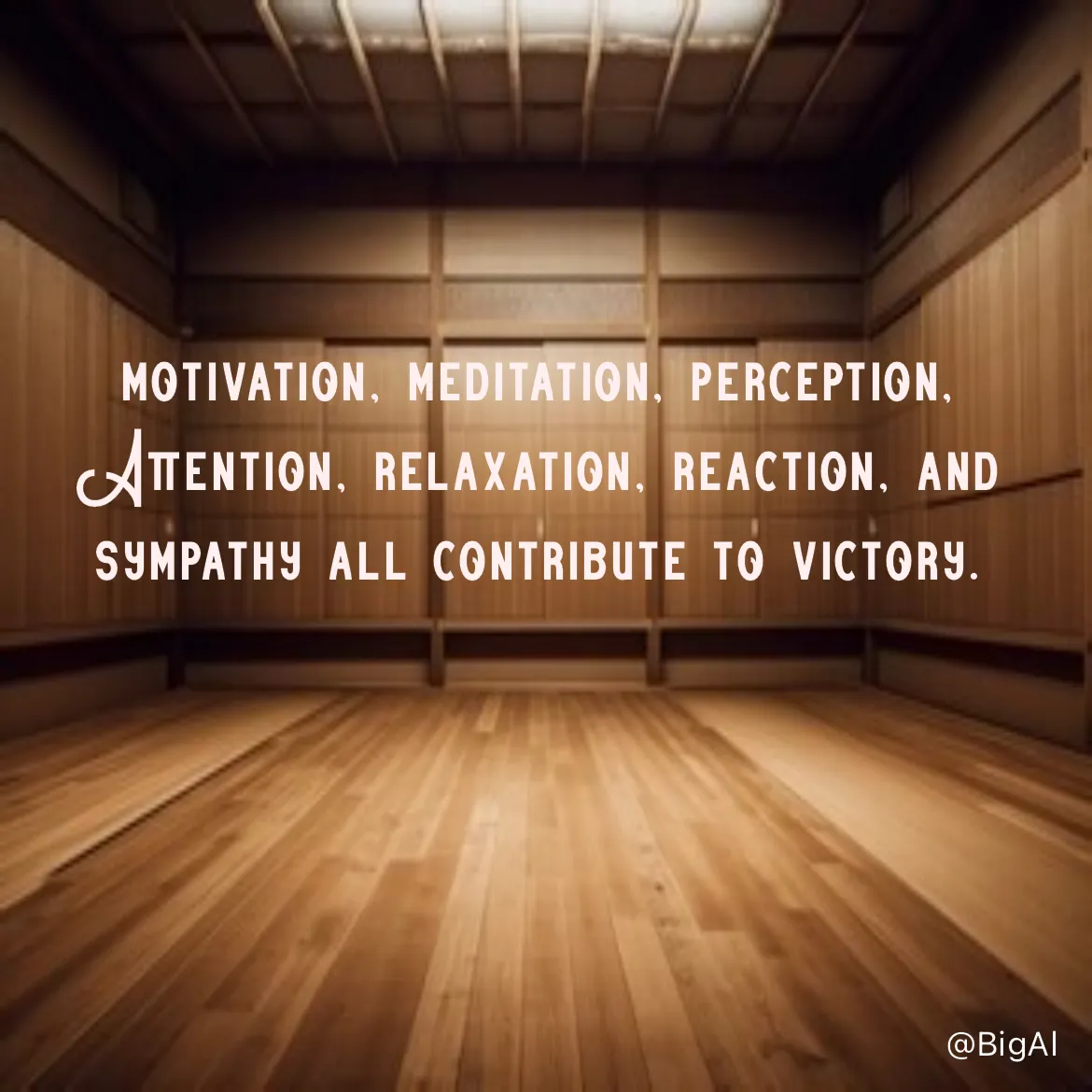 Quote by Alex Russo - motivation, meditation, perception, Attention, relaxation, reaction, and sympathy all contribute to victory. - Made using Quotes Creator App, Post Maker App