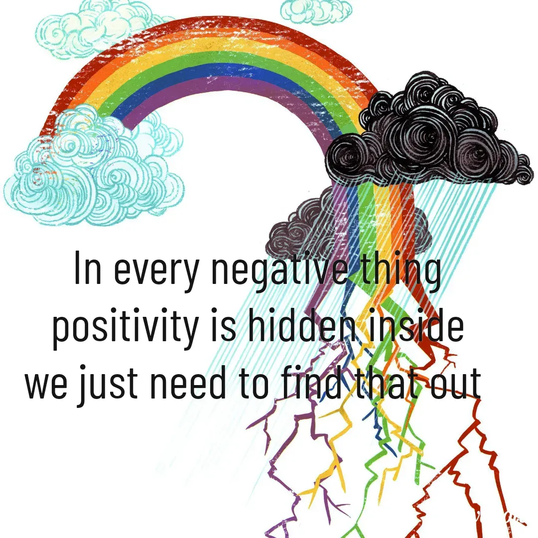 Quote by Sandhyasikha - In every negative thing positivity is hidden inside
we just need to find that out  - Made using Quotes Creator App, Post Maker App