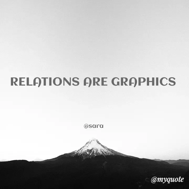 Quote by Deena Paul - RELATIONS ARE GRAPHICS 

@sara  - Made using Quotes Creator App, Post Maker App
