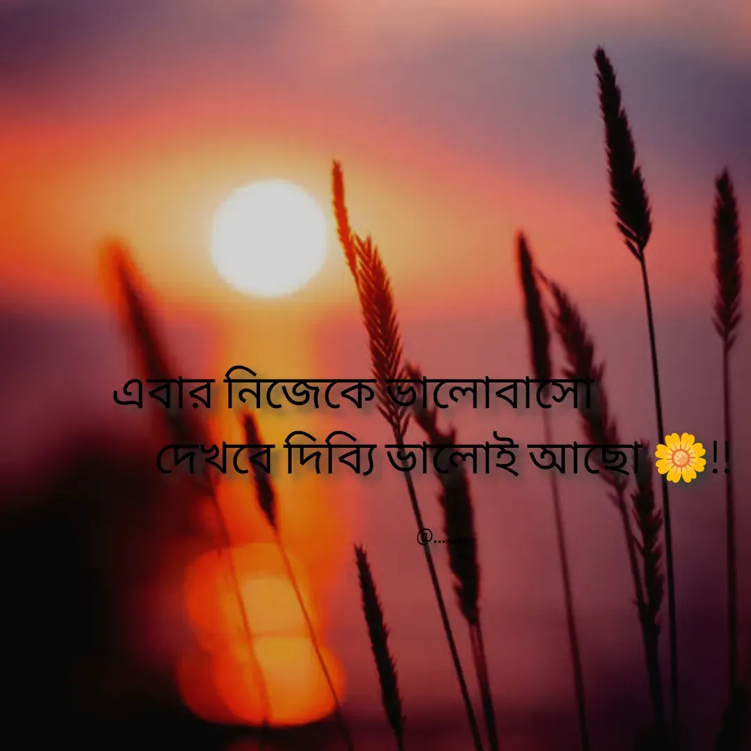 Quote by September - এবার নিজেকে ভালোবাসো                     
দেখবে দিব্যি ভালোই আছো 🌼!! 

@..........  - Made using Quotes Creator App, Post Maker App