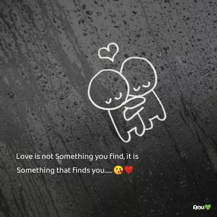 Quote by Anu Ningraj - Love is not Something you find, it is Something that finds you..... 😘❤️ - Made using Quotes Creator App, Post Maker App