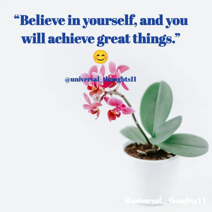 Quote by @universal_thoughts11 - “Believe in yourself, and you will achieve great things.”
😊

@universal_thoughts11 - Made using Quotes Creator App, Post Maker App