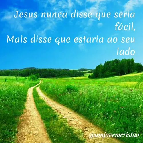 Quote by umjovemcristão - Jesus nunca disse que seria
fácil,
Mais disse estaria ao seu
que
lado
@umjovemcristao
 - Made using Quotes Creator App, Post Maker App