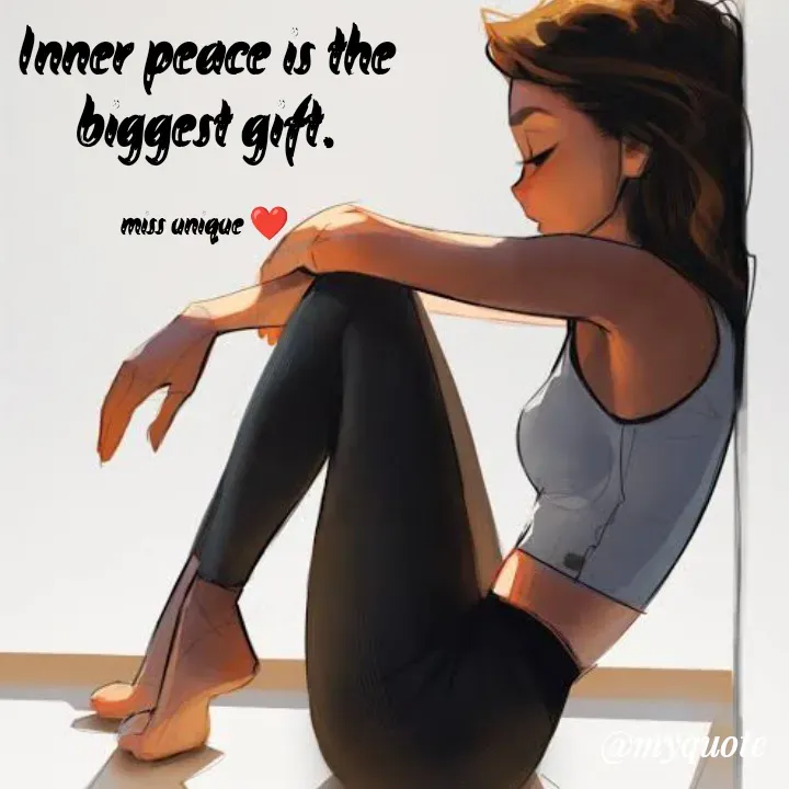 Quote by Blossom❤️ - Inner peace is the biggest gift.

miss unique ❤️ - Made using Quotes Creator App, Post Maker App
