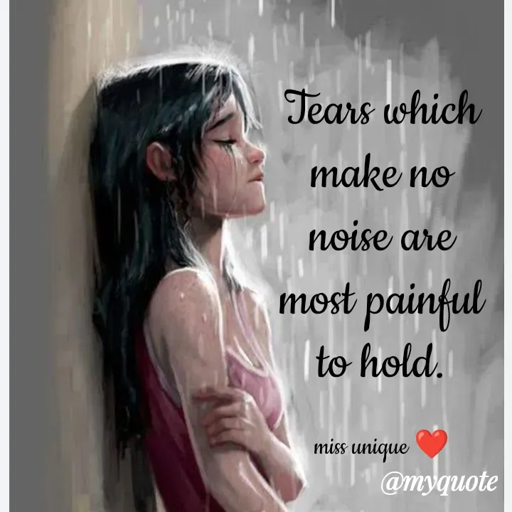 Quote by Blossom❤️ - Tears which make no noise are most painful to hold.

miss unique ❤️ - Made using Quotes Creator App, Post Maker App
