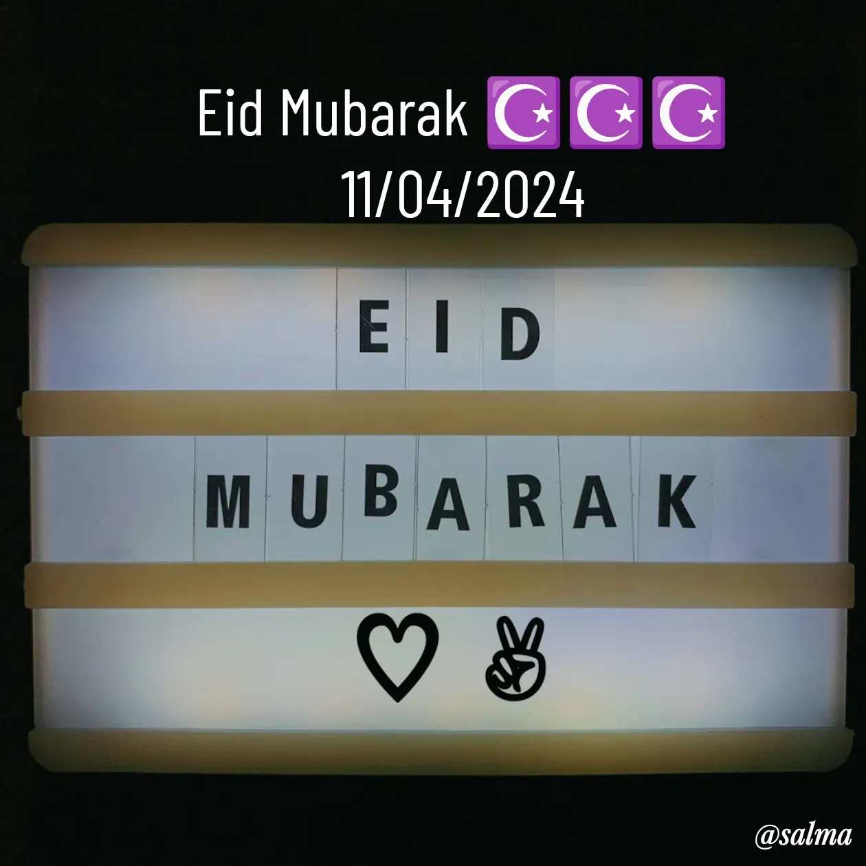 Quote by Salma  Sultana - Eid Mubarak ☪️☪️☪️
11/04/2024 - Made using Quotes Creator App, Post Maker App