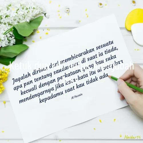 Quote by Ali Haidar - Ketuk dua kali untuk mengubah teks. - Made using Quotes Creator App, Post Maker App