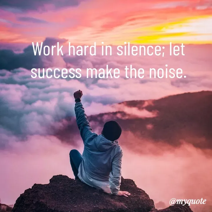 Quote by Aisha Patnaik - Work hard in silence; let success make the noise. - Made using Quotes Creator App, Post Maker App