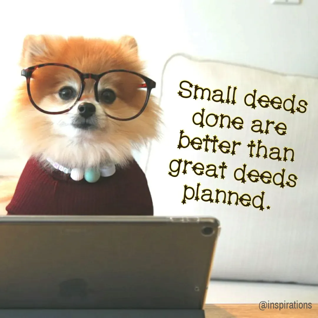 Quote by Vikram Singh - Small deeds done are better than great deeds planned.  - Made using Quotes Creator App, Post Maker App