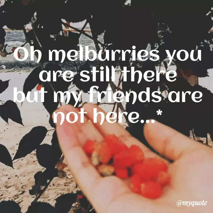 Quote by Dark $hine - Oh melburries you are still there
but my friends are not here...* - Made using Quotes Creator App, Post Maker App