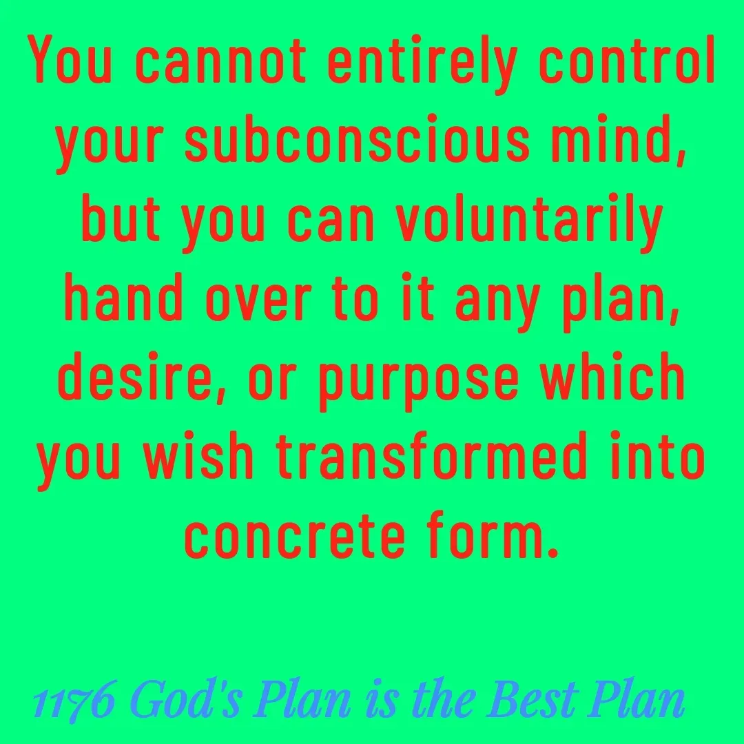Quote by Yaggnya - You cannot entirely control your subconscious mind, but you can voluntarily hand over to it any plan, desire, or purpose which you wish transformed into concrete form. - Made using Quotes Creator App, Post Maker App
