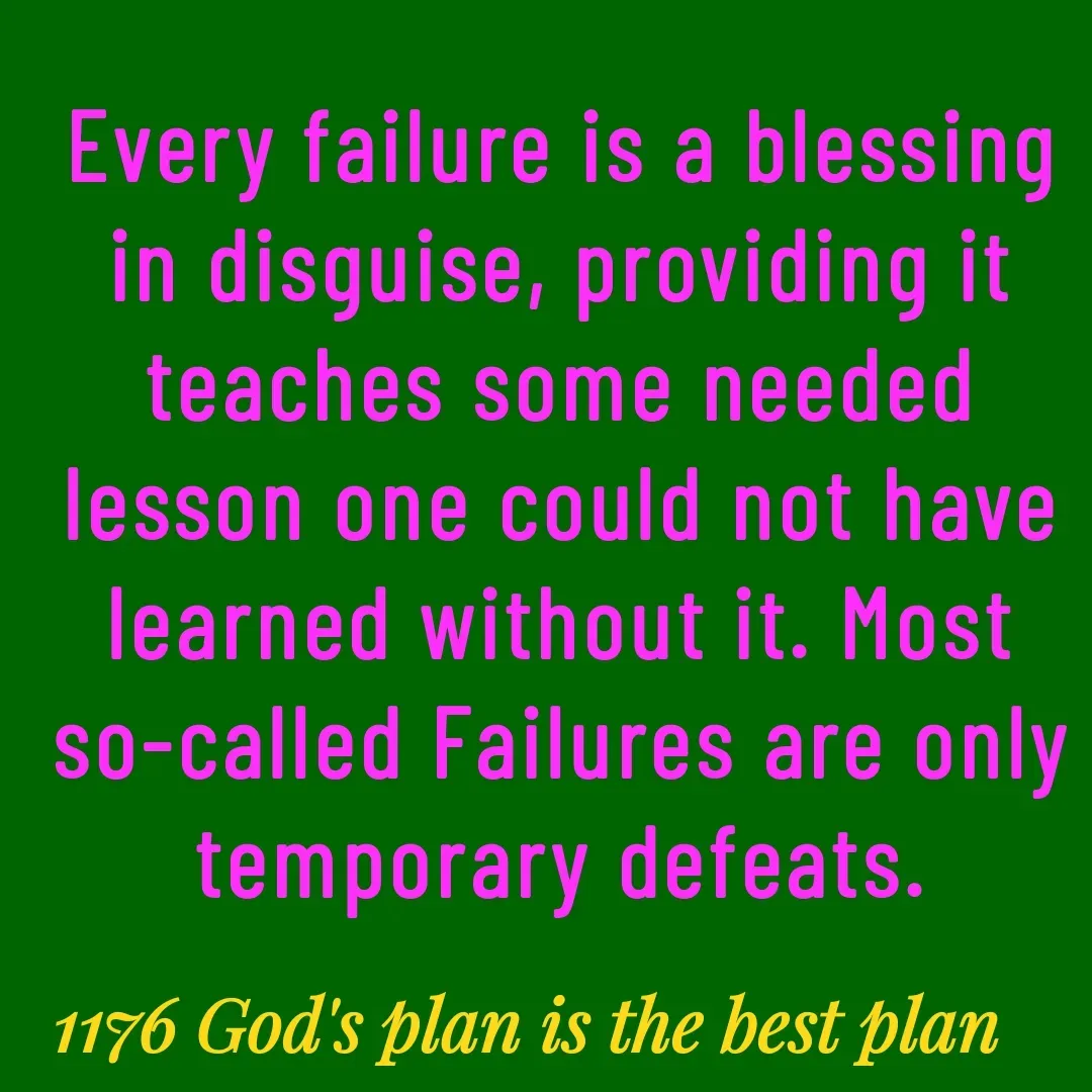 Quote by Yaggnya - Every failure is a blessing in disguise, providing it teaches some needed lesson one could not have learned without it. Most so-called Failures are only temporary defeats. - Made using Quotes Creator App, Post Maker App