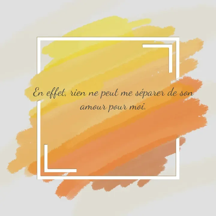 Quote by Esther Gloria BENGBA-LEGUELE - En effet, rien ne peut me séparer de son amour pour moi. - Made using Quotes Creator App, Post Maker App