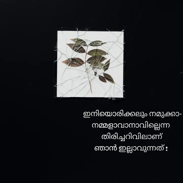 Quote by NANDANA N -   ഇനിയൊരിക്കലും നമുക്കാ- നമ്മളാവാനാവില്ലെന്ന
 തിരിച്ചറിവിലാണ്
ഞാൻ ഇല്ലാവുന്നത് ! - Made using Quotes Creator App, Post Maker App
