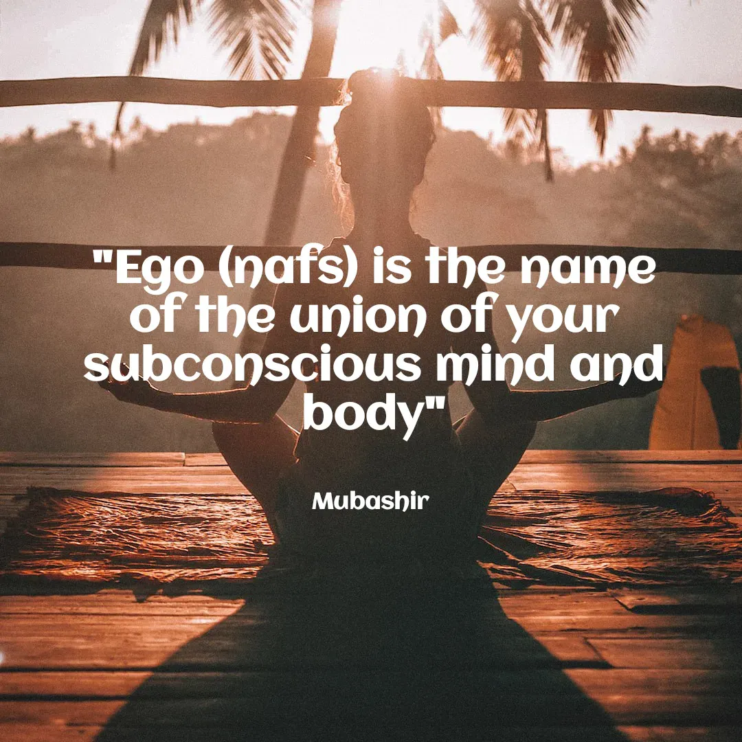 Quote by Mubashir - "Ego (nafs) is the name of the union of your subconscious mind and body"


Mubashir  - Made using Quotes Creator App, Post Maker App